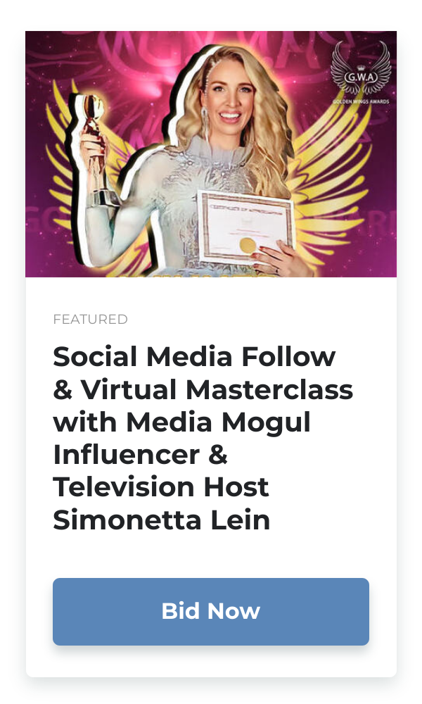 Social Media Follow & Virtual Masterclass with Media Mogul Influencer & Television Host Simonetta Lein