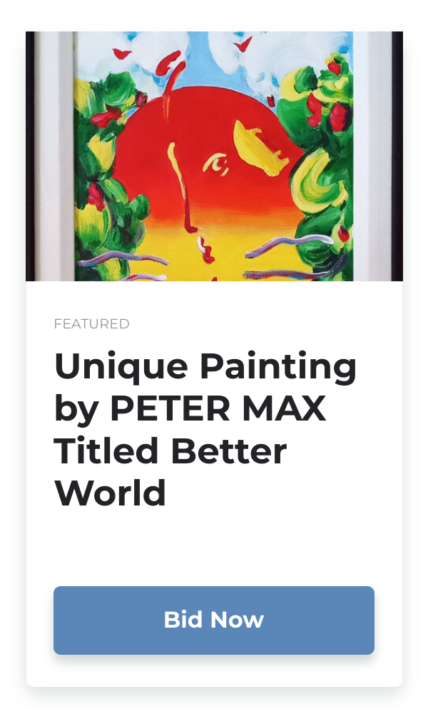 Unique Painting by PETER MAX Titled Better World