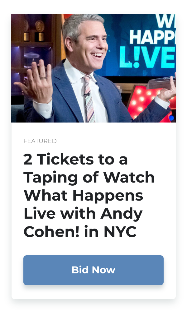 2 Tickets to a Taping of Watch What Happens Live with Andy Cohen! in NYC