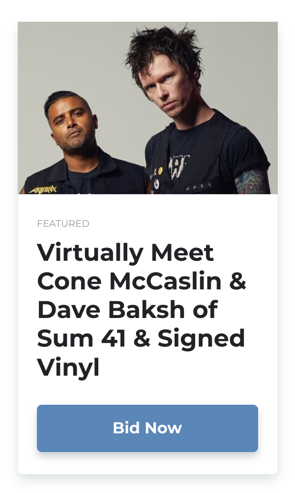 Virtually Meet Cone McCaslin & Dave Baksh of Sum 41 & Signed Vinyl