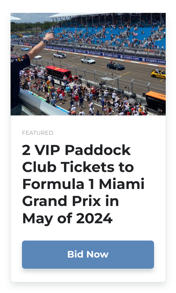 2 VIP Paddock Club Tickets to Formula 1 Miami Grand Prix in May of 2024