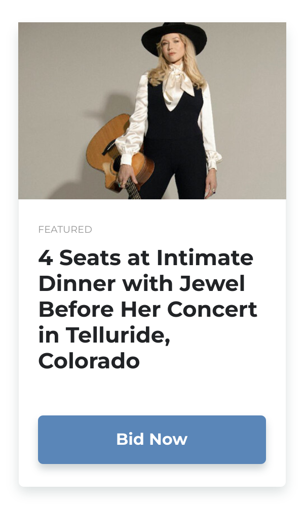 4 Seats at Intimate Dinner with Jewel Before Her Concert in Telluride, Colorado