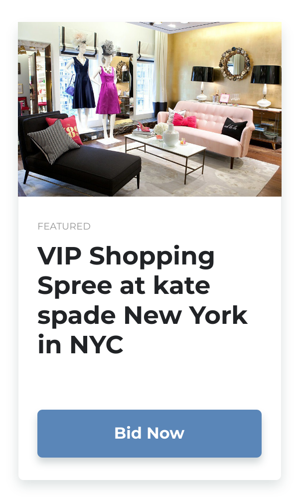 VIP Shopping Spree at kate spade New York in NYC